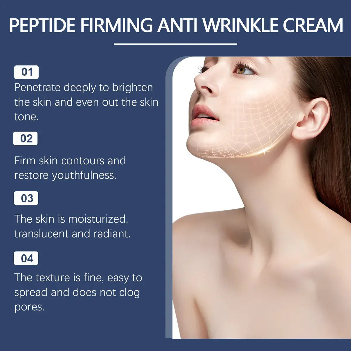 Crema Reafirmante Antiarrugas con Péptidos – 50g
