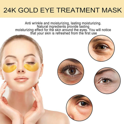 Despierta tu Mirada: EELHOE Parches de Oro 24K para Ojos - 60 Pcs
