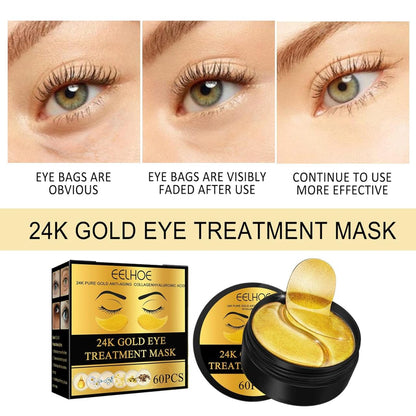 Despierta tu Mirada: EELHOE Parches de Oro 24K para Ojos - 60 Pcs